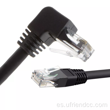 Escudo personalizado RJ45 Ángulo recto de 90 grados Cable Ethernet